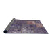 Sideview of Abstract Purple Patchwork Rug, abs1258