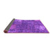 Sideview of Patchwork Purple Transitional Rug, abs1258pur