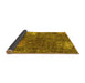 Sideview of Patchwork Yellow Transitional Rug, abs1258yw