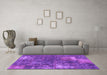 Machine Washable Patchwork Purple Transitional Area Rugs in a Living Room, wshabs1258pur