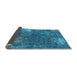 Sideview of Patchwork Light Blue Transitional Rug, abs1258lblu