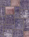 Abstract Purple Patchwork Rug, abs1258