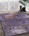 Abstract Purple Patchwork Rug in Family Room, abs1258