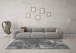 Machine Washable Patchwork Gray Transitional Rug in a Living Room,, wshabs1258gry