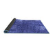 Sideview of Patchwork Blue Transitional Rug, abs1258blu