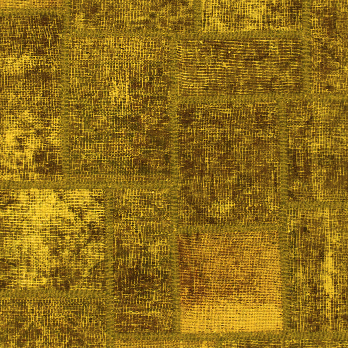 Patchwork Yellow Transitional Rug, abs1258yw