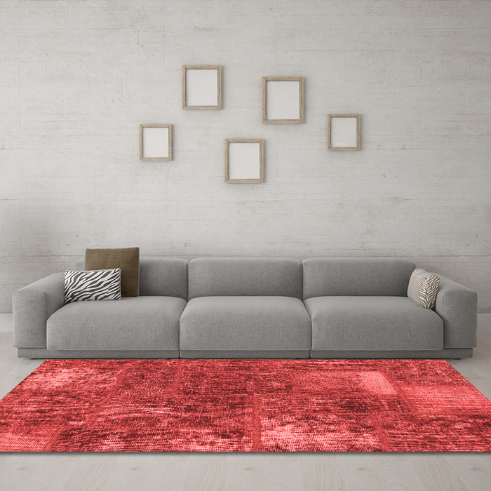 Transitional Red Washable Rugs