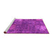 Sideview of Machine Washable Patchwork Pink Transitional Rug, wshabs1258pnk