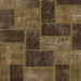 Square Machine Washable Abstract Bakers Brown Rug, wshabs1259