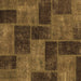 Square Machine Washable Patchwork Brown Transitional Rug, wshabs1259brn
