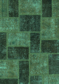 Patchwork Turquoise Transitional Rug, abs1259turq