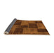 Sideview of Patchwork Orange Transitional Rug, abs1259org