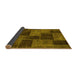 Sideview of Patchwork Yellow Transitional Rug, abs1259yw