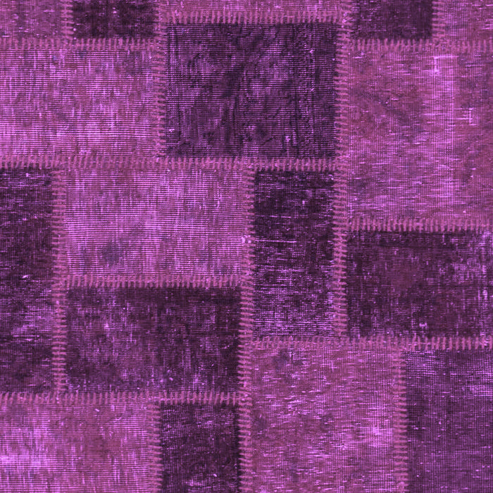 Machine Washable Patchwork Purple Transitional Area Rugs, wshabs1259pur