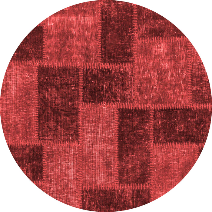 Machine Washable Patchwork Red Transitional Rug, wshabs1259red