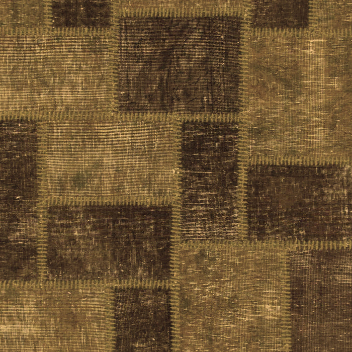 Machine Washable Patchwork Brown Transitional Rug, wshabs1259brn
