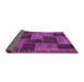 Sideview of Patchwork Purple Transitional Rug, abs1259pur