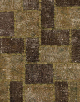 Machine Washable Abstract Bakers Brown Rug, wshabs1259