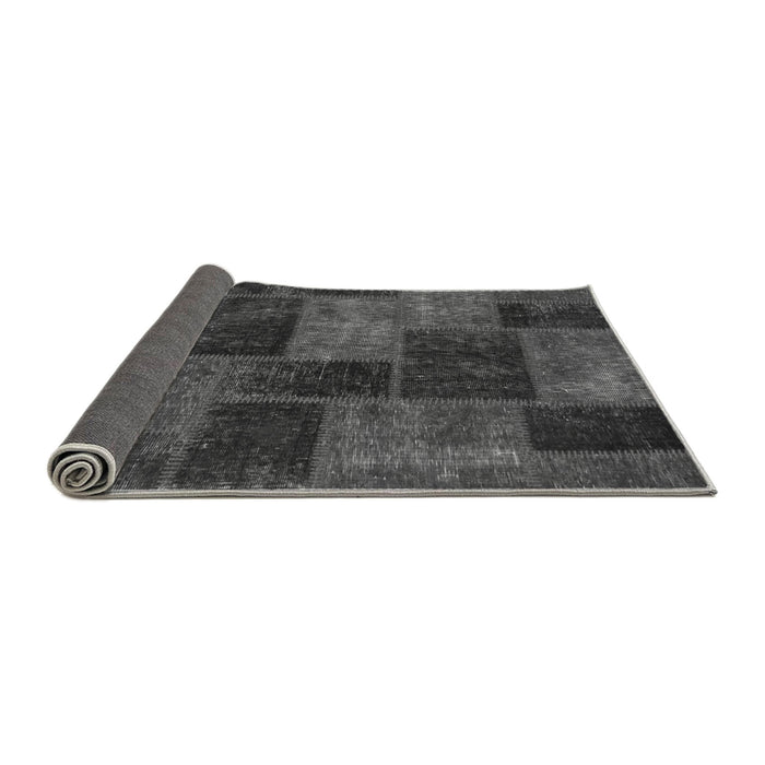 Sideview of Patchwork Gray Transitional Rug, abs1259gry