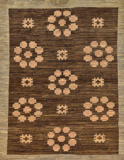 Abstract Red Brown Modern Rug, abs125