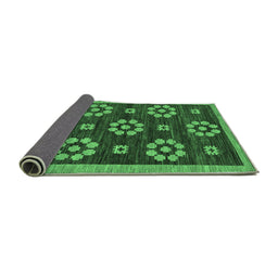 Sideview of Abstract Emerald Green Modern Rug, abs125emgrn