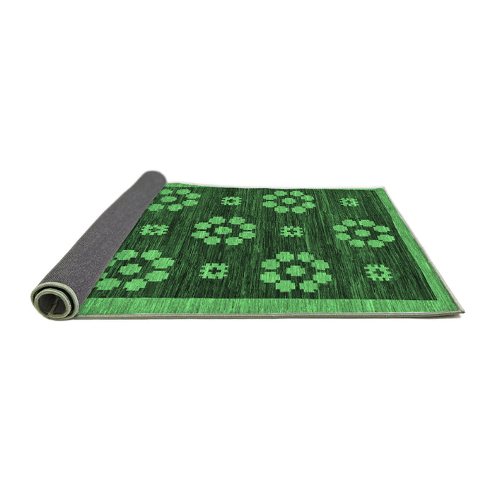 Sideview of Abstract Emerald Green Modern Rug, abs125emgrn