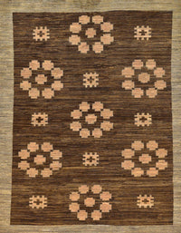 Machine Washable Abstract Red Brown Rug, wshabs125