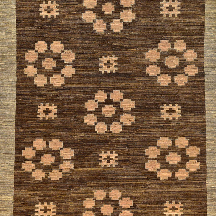 Machine Washable Abstract Red Brown Rug, wshabs125