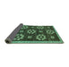 Sideview of Abstract Turquoise Modern Rug, abs125turq