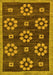 Machine Washable Abstract Yellow Modern Rug, wshabs125yw