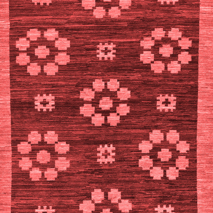 Machine Washable Abstract Red Modern Rug, wshabs125red