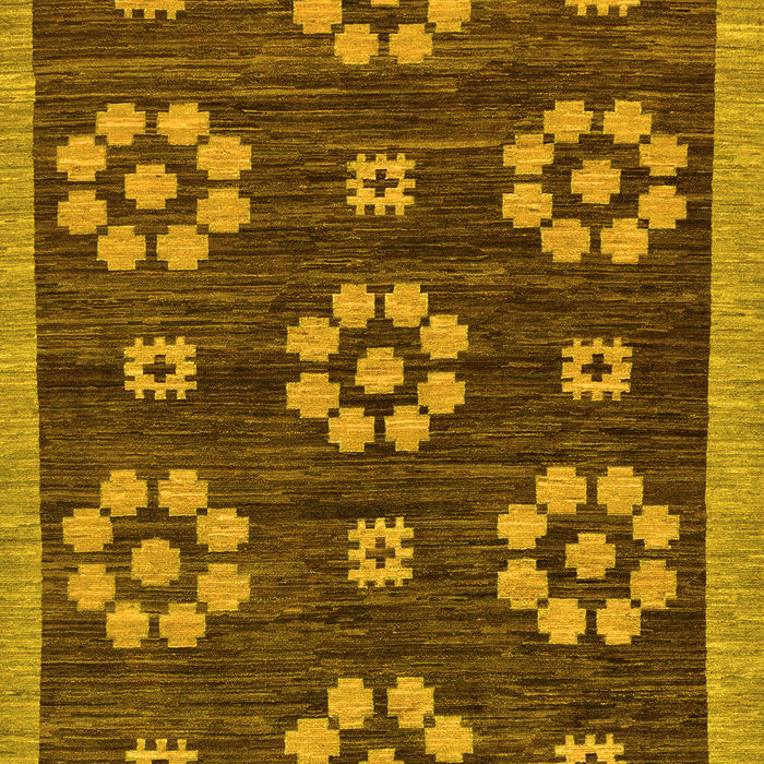 Abstract Yellow Modern Rug, abs125yw