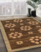 Abstract Red Brown Modern Rug in Family Room, abs125