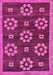 Machine Washable Abstract Pink Modern Rug, wshabs125pnk