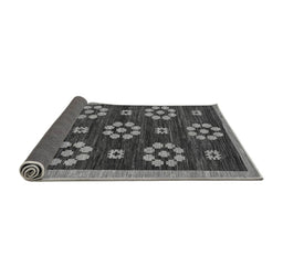 Sideview of Abstract Gray Modern Rug, abs125gry
