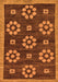 Machine Washable Abstract Orange Modern Area Rugs, wshabs125org