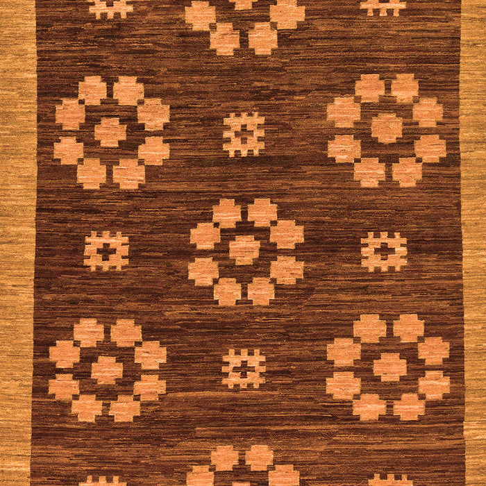 Machine Washable Abstract Orange Modern Area Rugs, wshabs125org