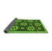 Sideview of Abstract Green Modern Rug, abs125grn