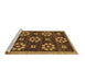 Sideview of Machine Washable Abstract Brown Modern Rug, wshabs125brn