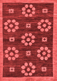 Abstract Red Modern Rug, abs125red