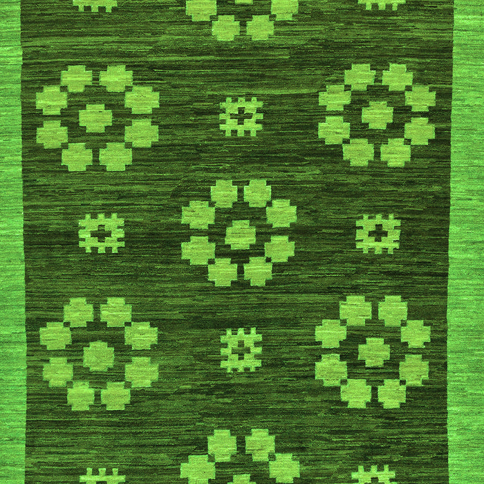 Abstract Green Modern Rug, abs125grn