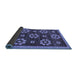 Sideview of Abstract Blue Modern Rug, abs125blu