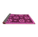 Sideview of Abstract Pink Modern Rug, abs125pnk