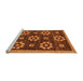 Sideview of Machine Washable Abstract Orange Modern Area Rugs, wshabs125org