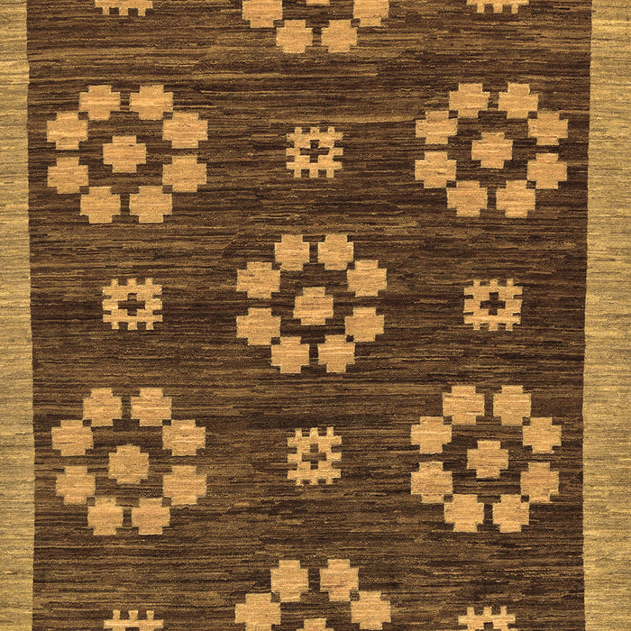 Machine Washable Abstract Brown Modern Rug, wshabs125brn