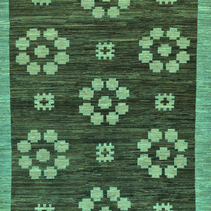 Machine Washable Abstract Turquoise Modern Area Rugs, wshabs125turq