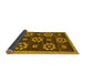 Sideview of Abstract Yellow Modern Rug, abs125yw