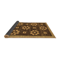 Sideview of Abstract Brown Modern Rug, abs125brn