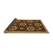 Sideview of Abstract Brown Modern Rug, abs125brn