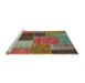 Sideview of Machine Washable Abstract Khaki Green Rug, wshabs1260